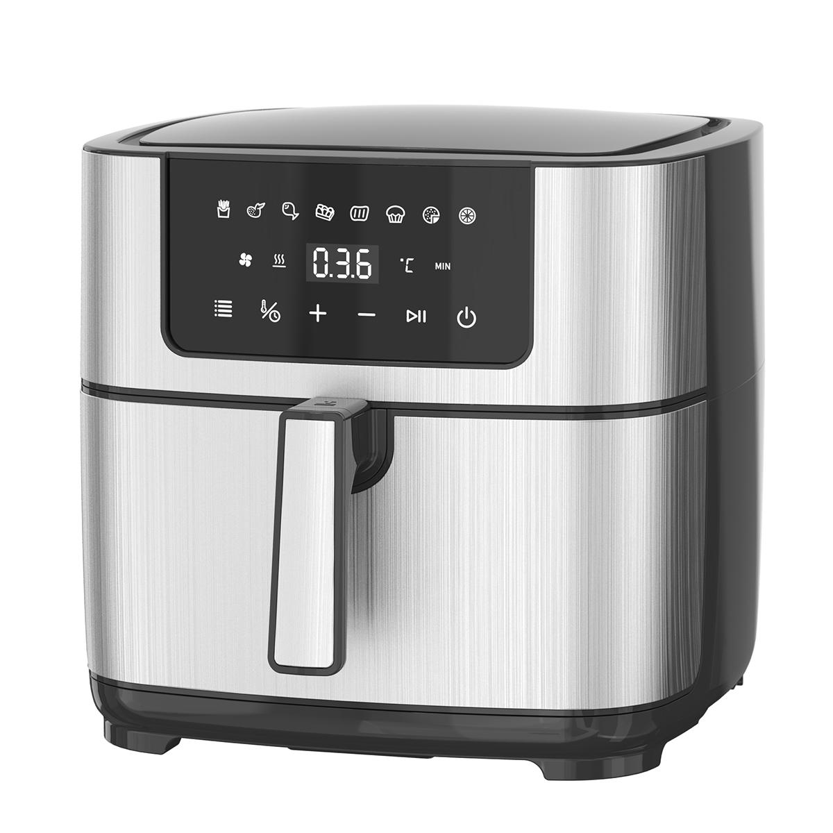 Freidora De Aire Tech Go AF50D-R 1300w 6.5L 8 Programas Acero Inoxidable